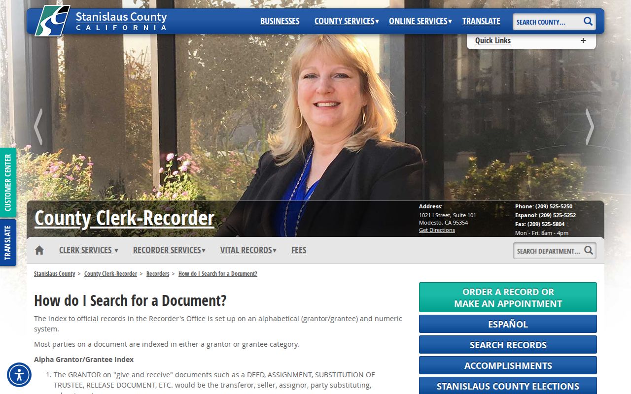 Ceres previous residents deed chain and recorded document search