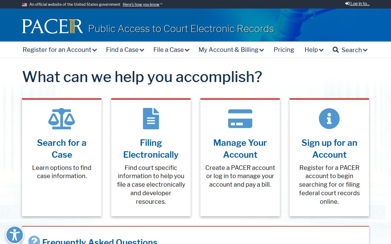 Ceres resident lookup federal case search through PACER