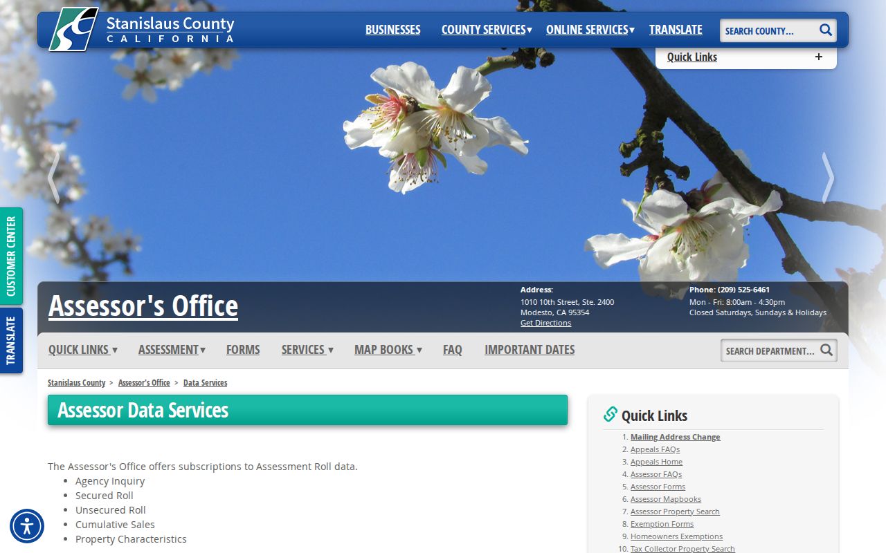 Ceres street directory assessor data services and parcel search options